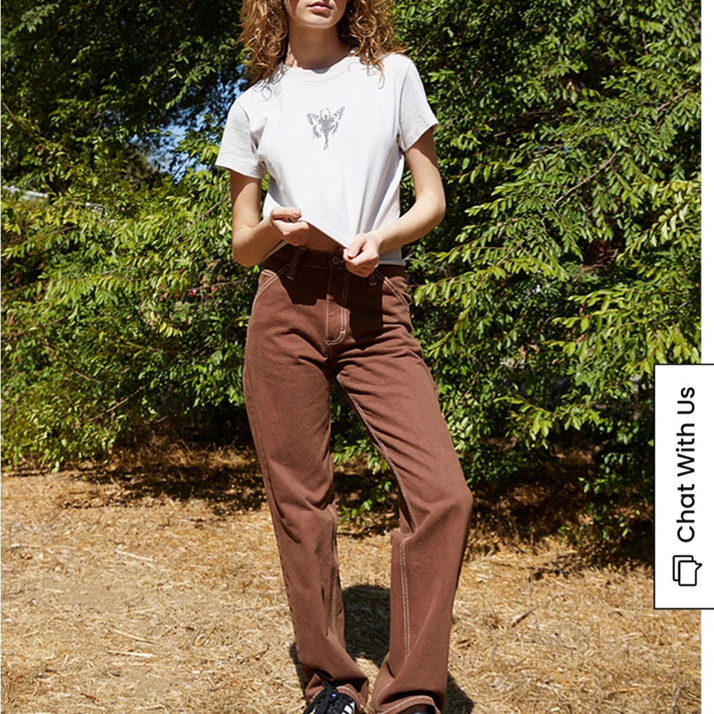 brandy melville brown carpenter pants